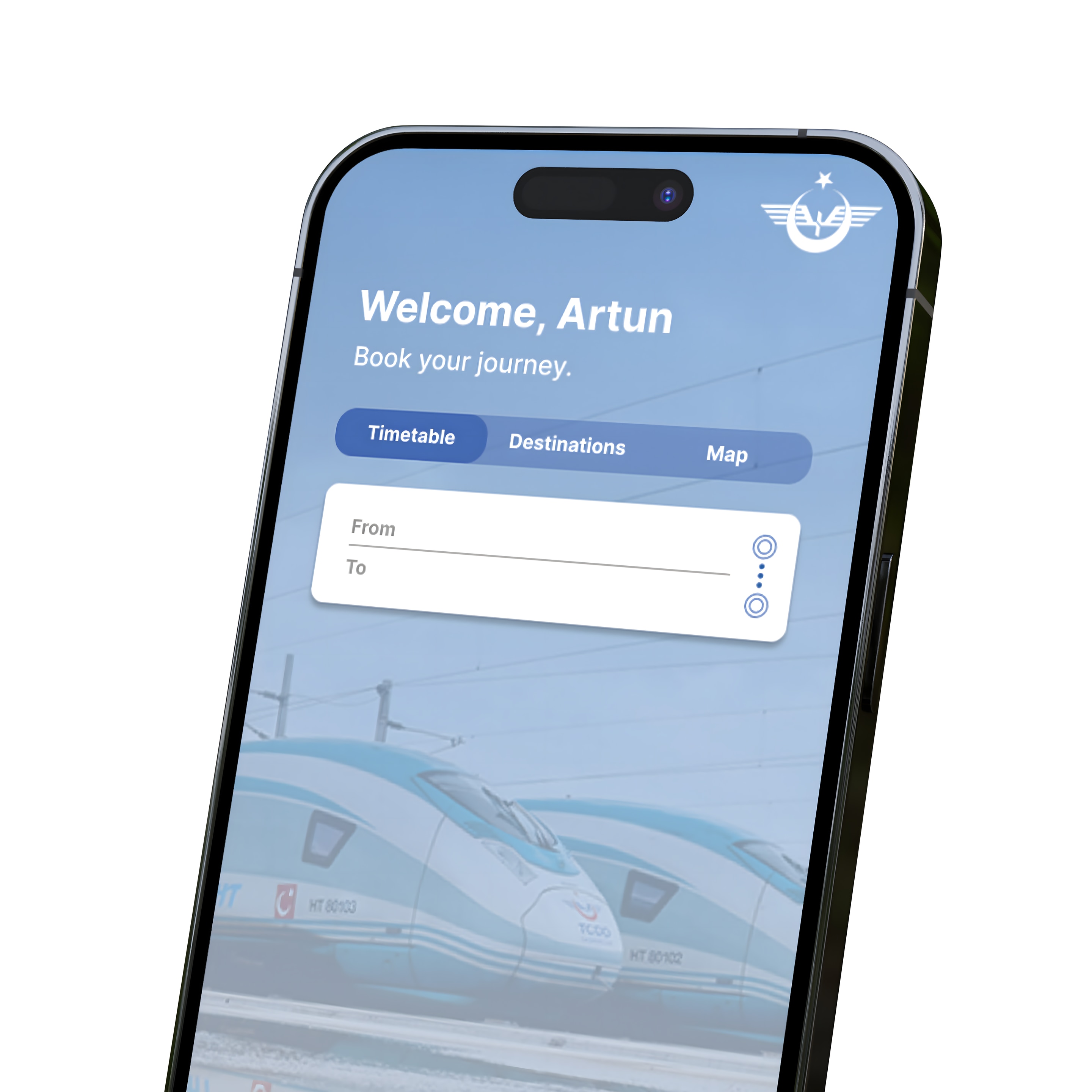 Zusätzliches E-Bilet Interface-Mockup eines unterstützenden Reiseverwaltungs-Screens.